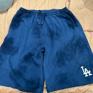 Men’s Fanatics Shorts Size 2XLT Blue LA Dodgers pockets Drawstring